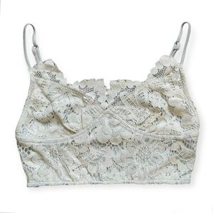 NWOT MISSGUIDED Lace Crop Top Bralette Grey size 2